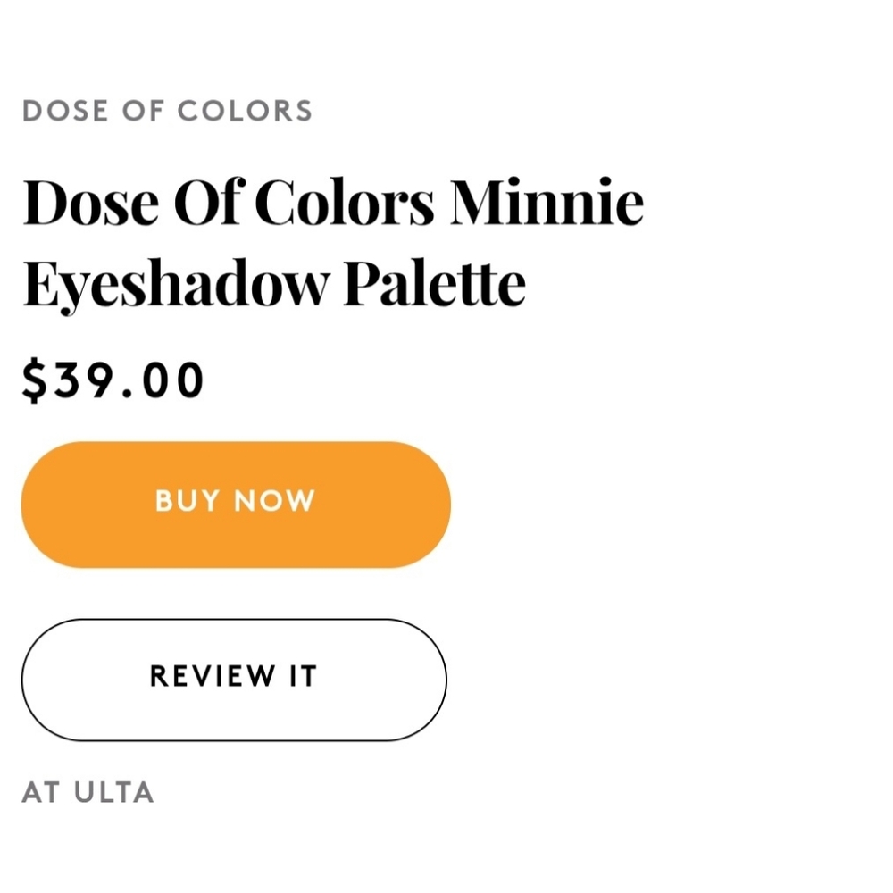 NIB-Dose Of Colors-Minnie Eyeshadow Palette - Picture 7 of 7
